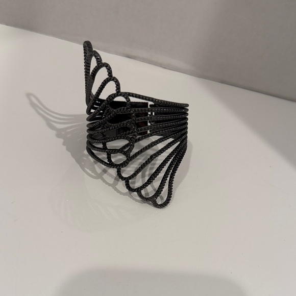 Black Beaded Cuff Bracelet - Picture 2 of 2